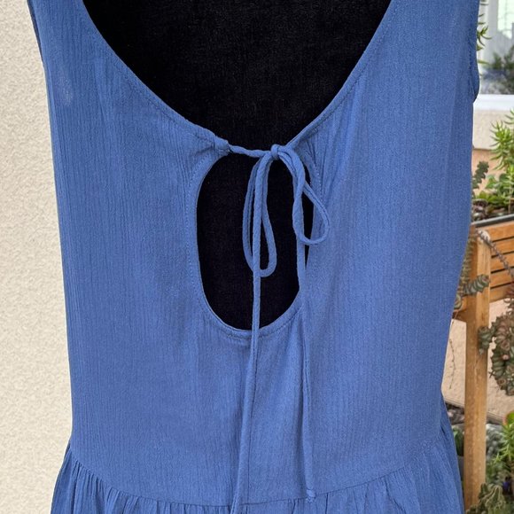Xhilaration Blue Embroidered Romper Women Size Medium - Picture 9 of 13